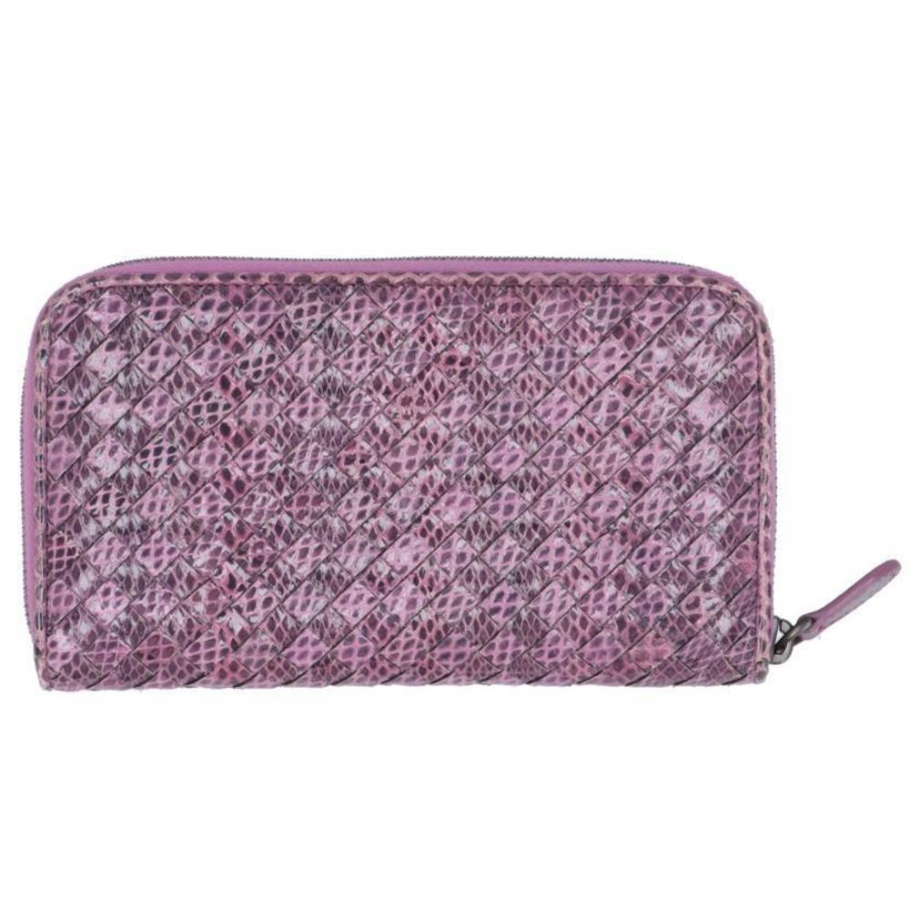 Bottega Veneta Wallet Python Long Purple Zip Intr… - image 1